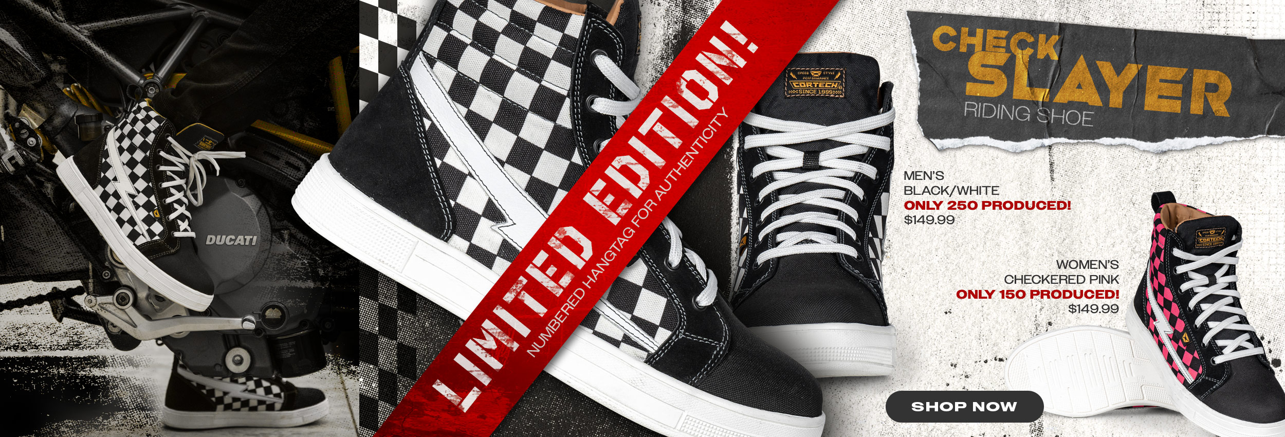 Cortech Limited Edition Check Slayer Riding Shoe